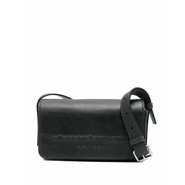 アレキサンダーワン レディース ショルダーバッグ 御徒面子 Punch flap crossbody Black