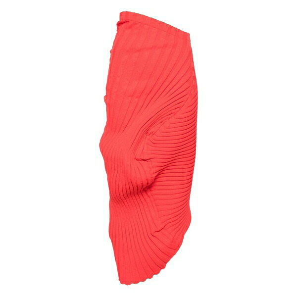 イッセイミヤケ レディース スコート ボトムス Knit (as it is) pleated maxi skirt Red