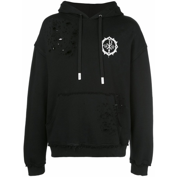 ハクーラ メンズ パーカー・スウェットシャツ アウター Poison drop-shoulder hoody Black