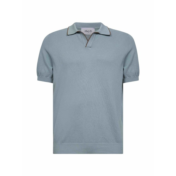ディーフォーポイントゼロ メンズ スポーツシャツ トップス Ribbed trim polo shirt Green