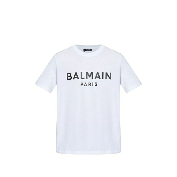 バルマン レディース プルオーバー トップス Logo t-shirt White
