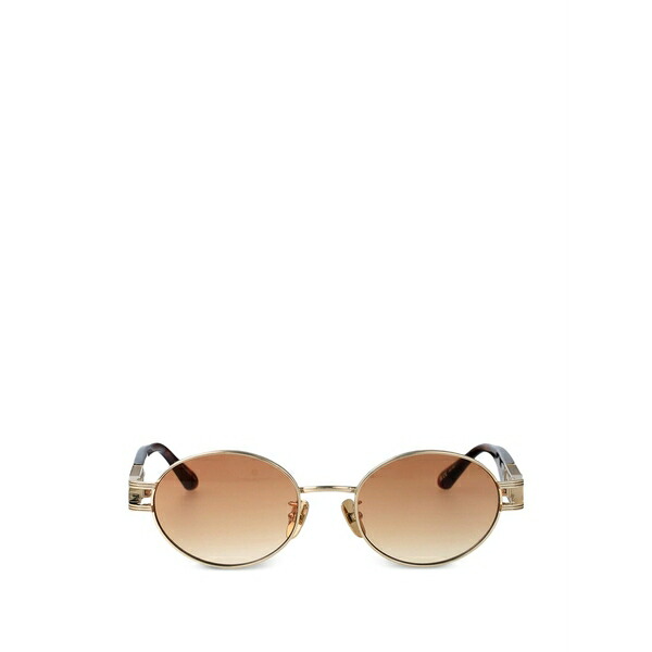 リンダ ファロー メンズ サングラス・アイウェア 佩び物 Phoebe round titanium sunglasses Gold