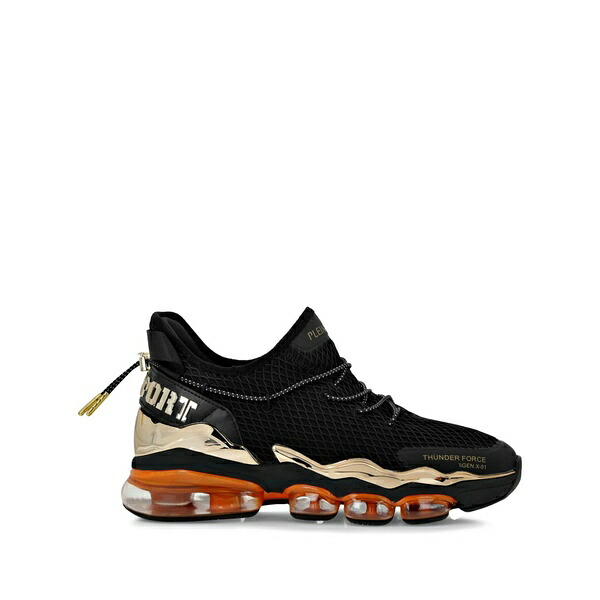飾り気の無い運動競技 メンズ スニーカー シューズ Thunder force genx 01: runner edition sneakers Black