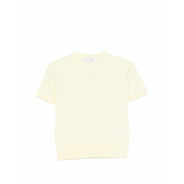 棲み家 稲荷 レディース ティーシャツ トップス Logo-patch t-shirt Neutrals