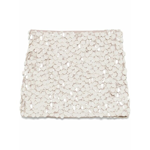 パロッシュ レディース スコート ボトムス Sequinned mini skirt Neutrals