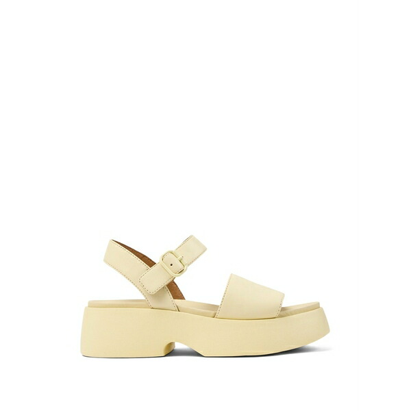 カンペール レディース サンダル シューズ Tasha buckle leather sandals Yellow｜asty