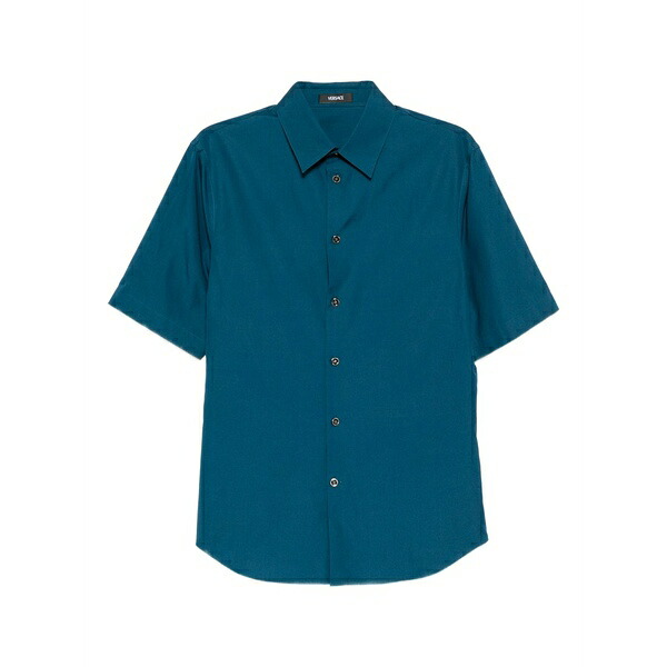 ヴェルサーチ メンズ プルオーバー トップス Cotton shirt Blue