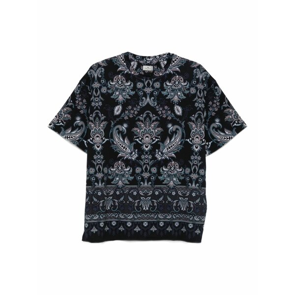 エトロ メンズ プルオーバー トップス Paisley-print cotton t-shirt Blue
