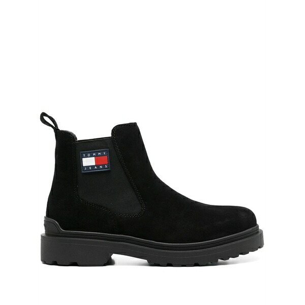 トミーヒルフィガー メンズ ブーツ シューズ Suede chelsea boots Black