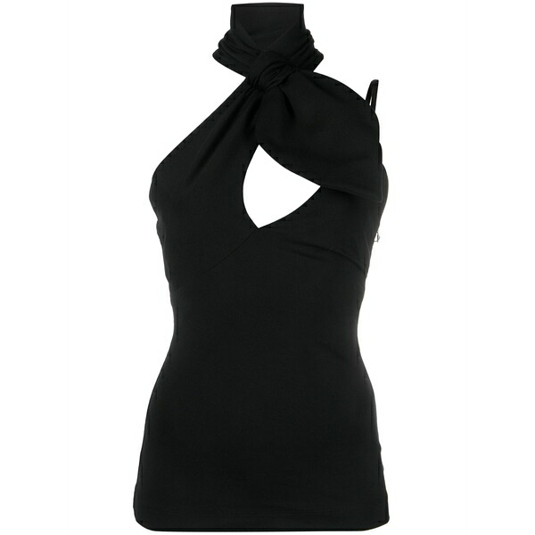 ジ アティコ レディース カットソー トップス Tina crossover-neck top Black