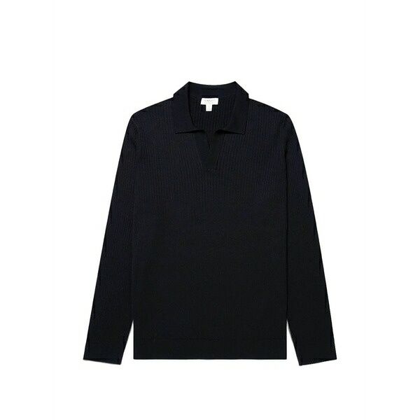 サンスペル メンズ 編み物\u0026ティーシャツ アウター Ribbed-knit long-sleeve sweater Blue