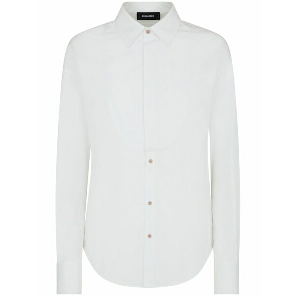 ディースクエアード レディース プルオーバー トップス Spread-collar cotton shirt White