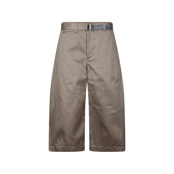 サカイ レディース 心地よいズボン下 ボトムス Belt chino trousers Grey