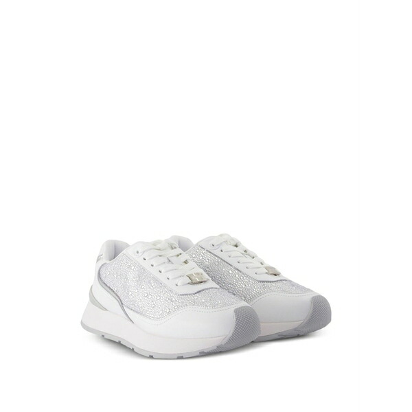 ヴェルサーチ レディース スニーカー シューズ Crystal-embellished sneakers White