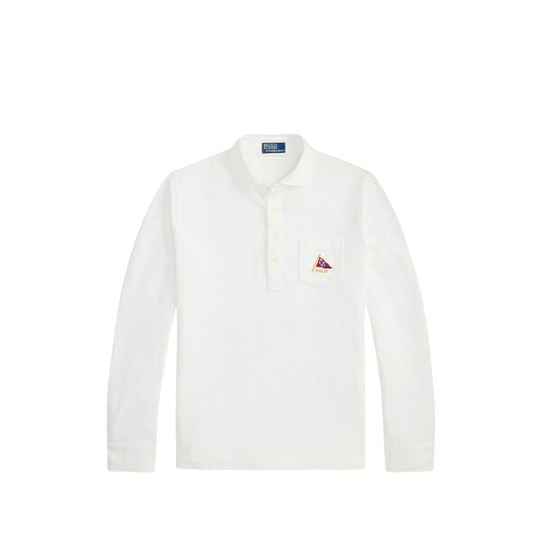 ラルフローレン メンズ スポーツシャツ トップス Embroidered mesh polo shirt White
