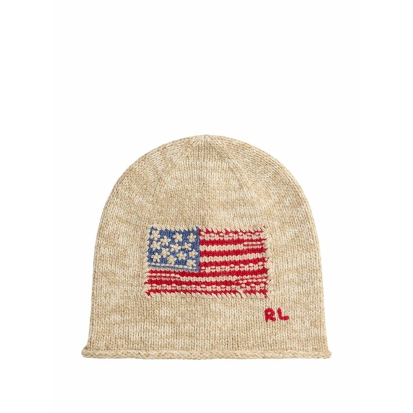 ラルフローレン メンズ かぶり笠 佩び物 Knitted beanie hat Brown