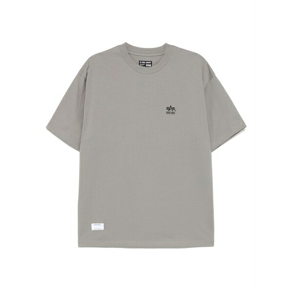イズエ メンズ プルオーバー トップス Logo-embroidered t-shirt Grey
