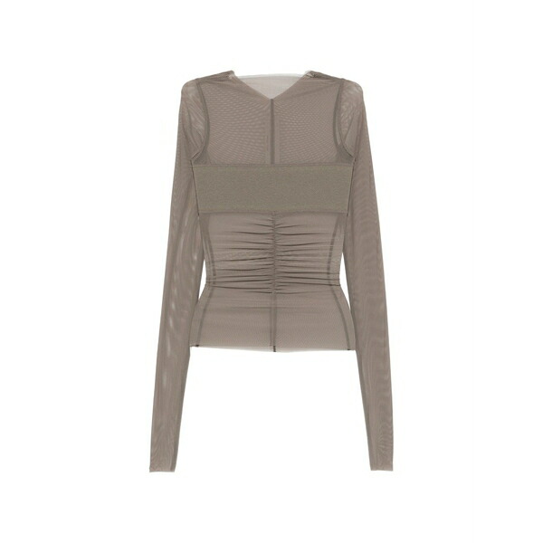 リックオウエンス レディース プルオーバー トップス Temple long-sleeve bandeau top Grey