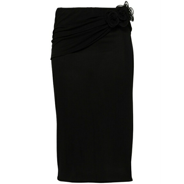 マグダ・ブトリム レディース スコート ボトムス Floral-appliqu￡ pencil skirt Black