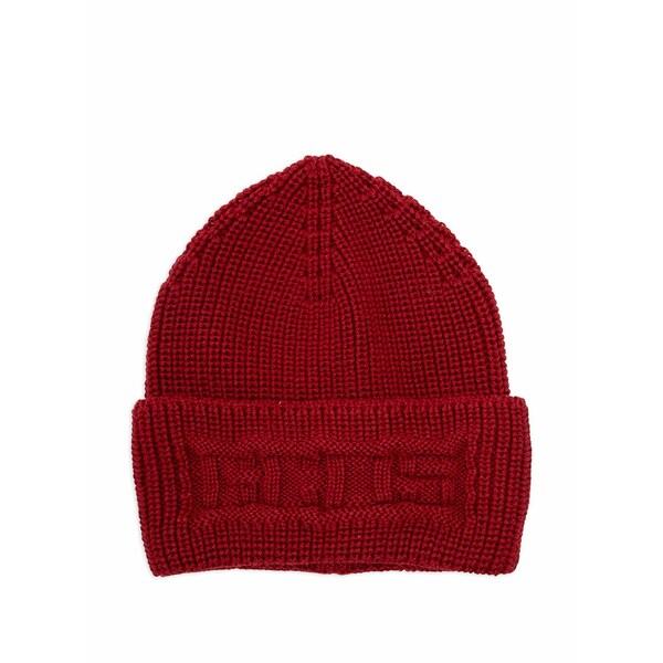 ジーシーディーエス レディース 鳥打ち帽 付属物 Cable-knit beanie Red
