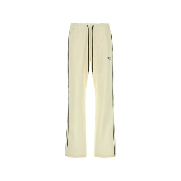 タトラス メンズ 心地好いズボン下 ボトムス Stripe-detail track pants White