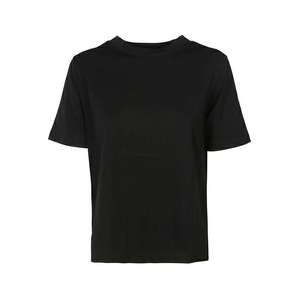 アラゴナ レディース ティーシャツ トップス Cotton crew-neck t-shirt Black