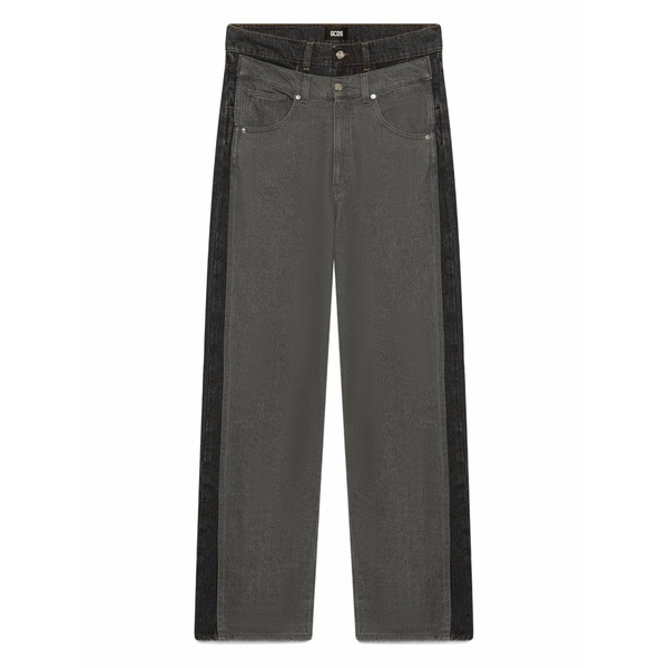 ジーシーディーエス レディース ジーンズズボン下 ボトムス Logo-patch jeans Grey