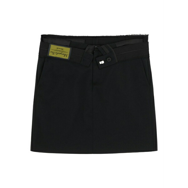 マルタンマルジェラ レディース スコート ボトムス Belt a-line mini skirt Black