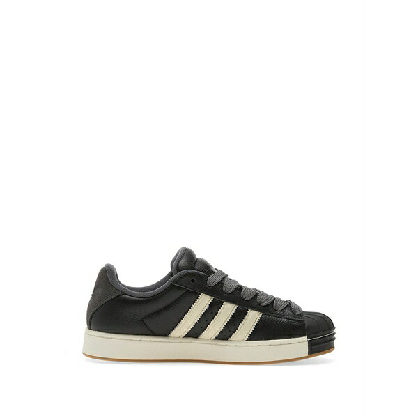 アディダス メンズ スニーカー シューズ Superstar st stripe panelled sneakers Black