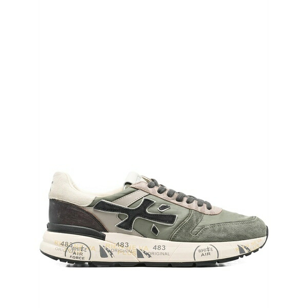 プレミアータ メンズ スニーカー シューズ Logo-appliqu&pound; sneakers Green｜asty