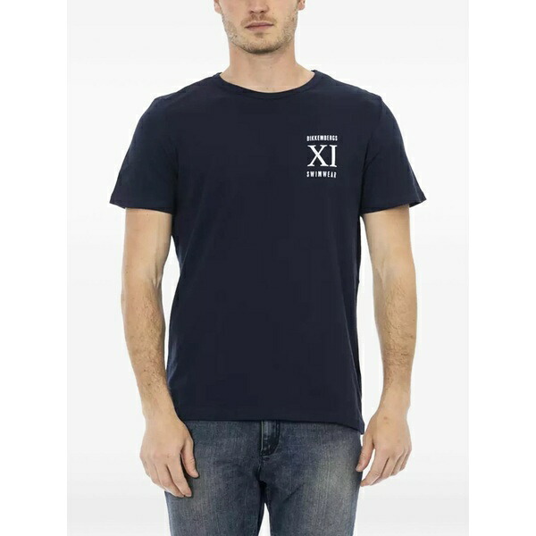 ビッケンバーグス メンズ ティーシャツ トップス Logo-print cotton t-shirt Blue