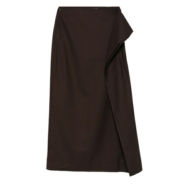 空想科学小説アール レディース スコート ボトムス Button slit skirt Brown