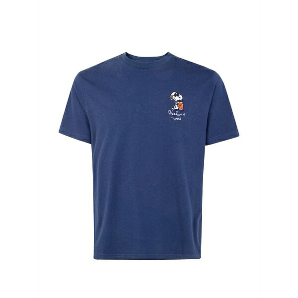 エムシーツーセイントバース メンズ プルオーバー トップス Embroidered cotton t-shirt Blue