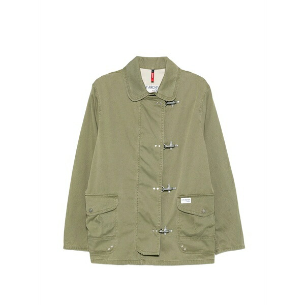 フェイ メンズ 厚地の外套 アウター Toggle fastening pocket coat Green