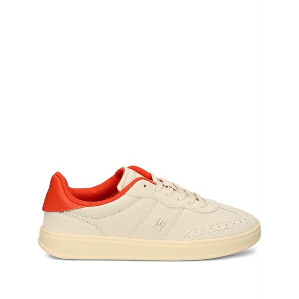 トミー ヒルフィガー レディース スニーカー シューズ Heritage perforated leather sneakers Neutrals