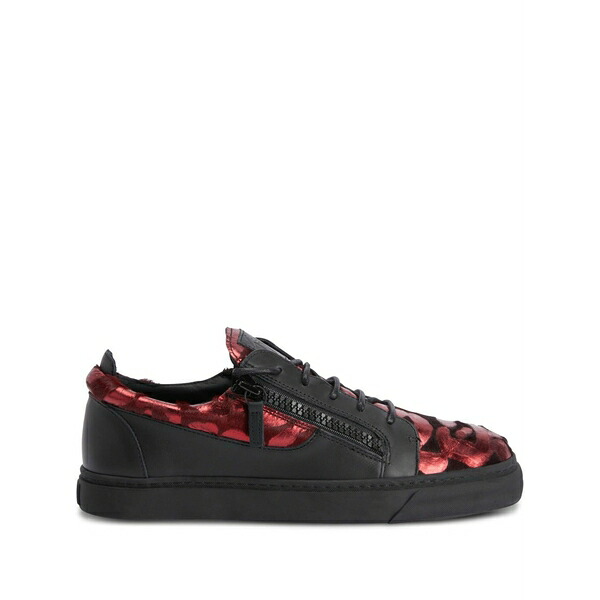 ジュゼッペザノッティ メンズ スニーカー シューズ Frankie double-zip low-top sneakers Red