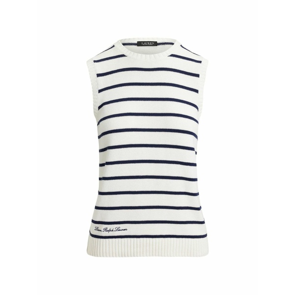 ラルフローレン レディース カットソー トップス Striped sleeveless sweater White