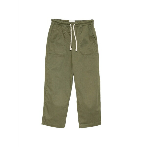オフィシンジェネレール メンズ 心地よいズボン下 ボトムス Drawstring-waistband patch-pocket trousers Green