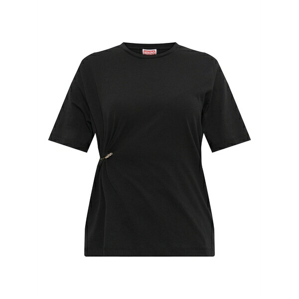 ケンゾー レディース プルオーバー トップス Safety-pin detail t-shirt Black