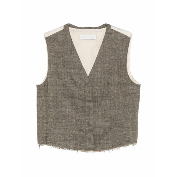 アワーレガシー レディース カットソー トップス Base frayed-edge waistcoat Green