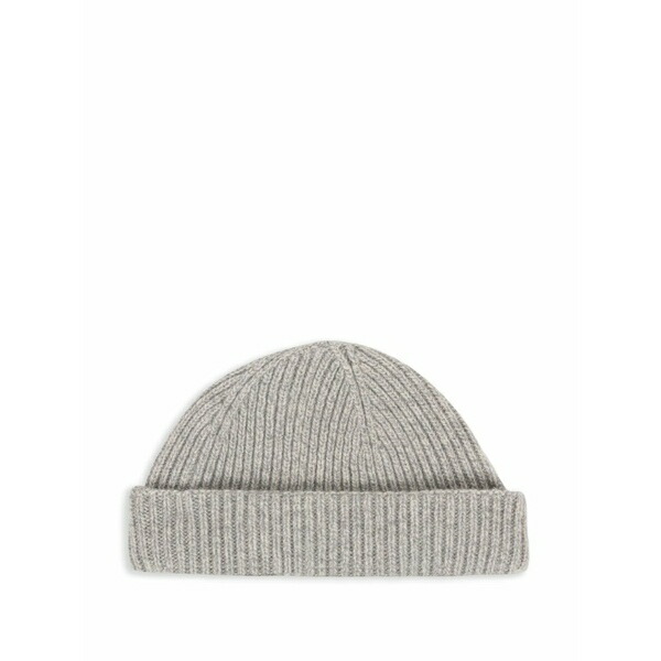 ジョンスメドレー メンズ 鳥打ち帽 付属物 Ribbed beanie hat Grey