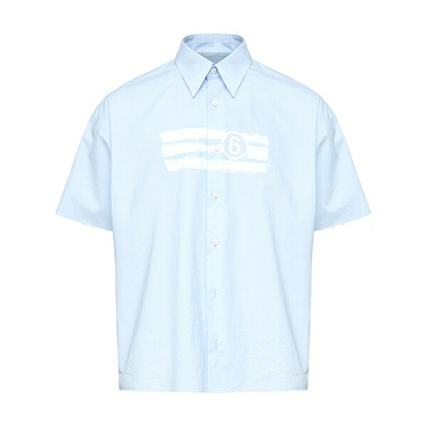 マルタンマルジェラ メンズ シャツ トップス Numbers-motif shirt Blue｜asty