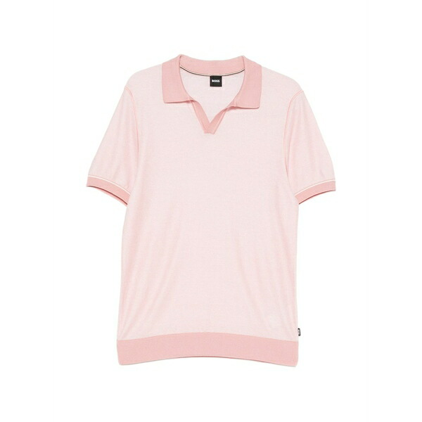 元締め メンズ プルオーバー トップス Fine-knit t-shirt Pink