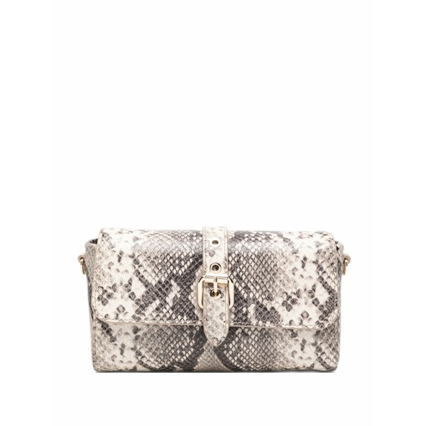 マージュ レディース ショルダーバッグ 御徒面子 Snake-effect buckle-detail cross body bag Neutrals