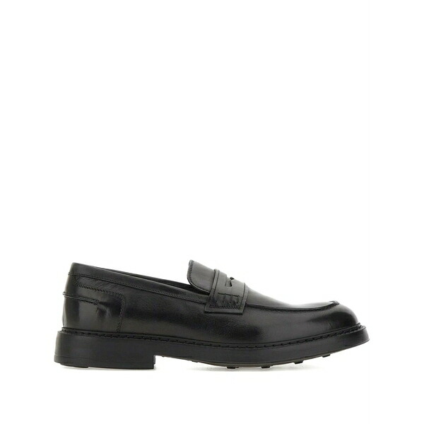 ドンカルズ メンズ スリッポン・ローファー シューズ Leather penny loafers Black｜asty