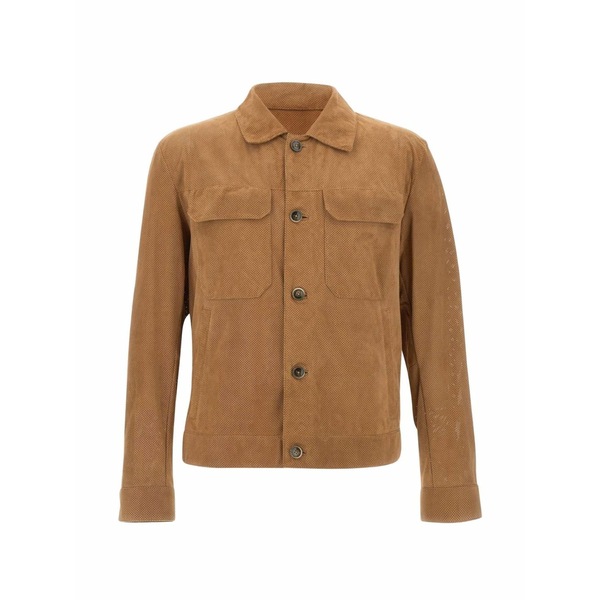主任者 メンズ 上衣＆上衣 アウター Suede jacket Neutrals