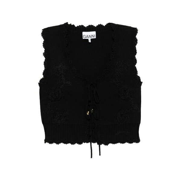 ガニー レディース ジレー アウター Sleeveless vest Black