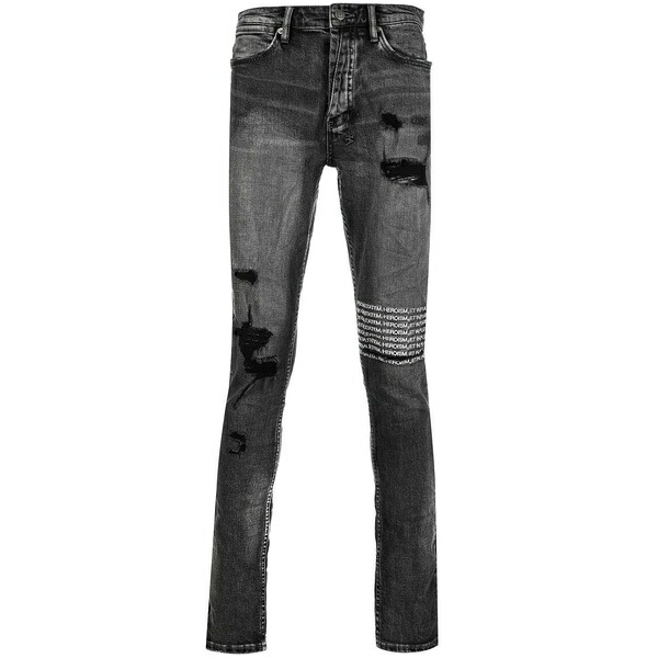 スビ メンズ デニムパンツ ボトムス Low-rise slim-cut jeans Black｜asty