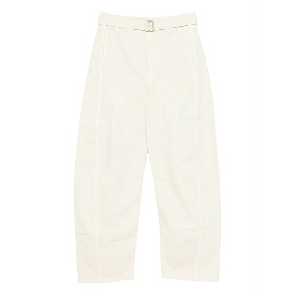 ルメール レディース ジーンズズボン下 ボトムス Belted panelled jeans Neutrals