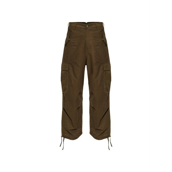 ルード メンズ カジュアルパンツ ボトムス Drawstring cargo trousers Green｜asty